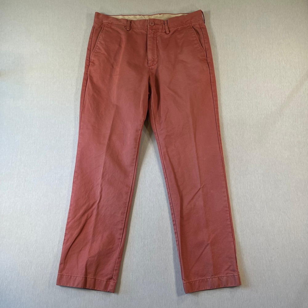 J Crew Broken In Pants Mens 32x30 (Fit 32x29) Urban Slim Chinos Salmon Pink Ctn